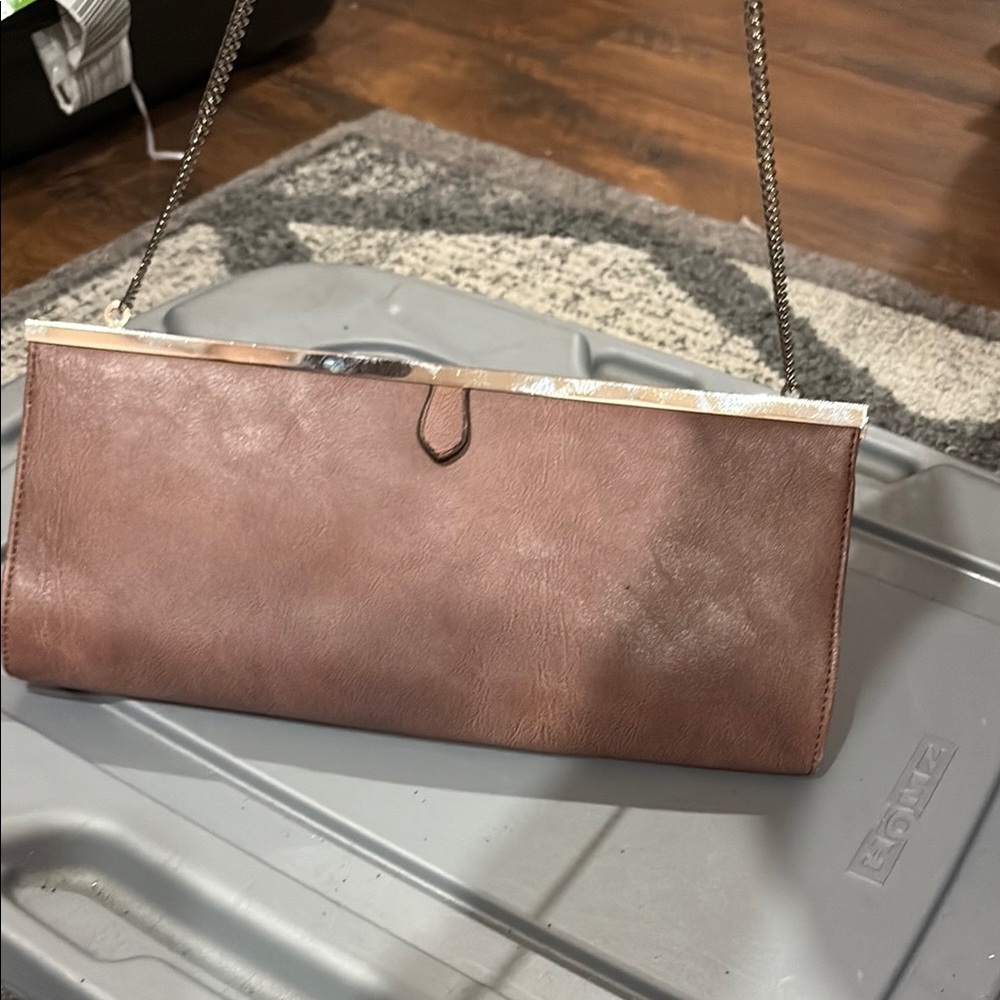 Aldo Metallic Brown Clutch